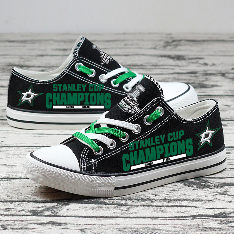 Dallas Stars Low Top Canvas Sport Sneakers Shoes For Men Women Fans
