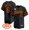 Damien Martinez Jersey #6 Miami Hurricanes 2024 Baseball