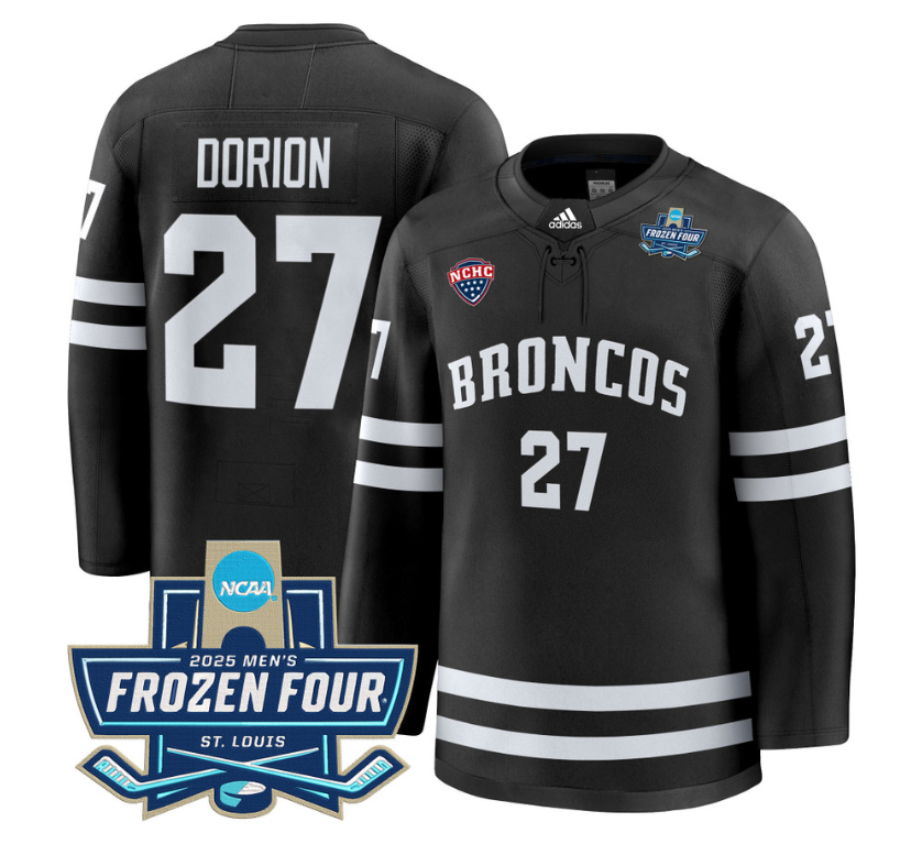 Dan Dorion Jersey #27 Western Michigan Broncos 2025 Frozen Four Patch Stitched
