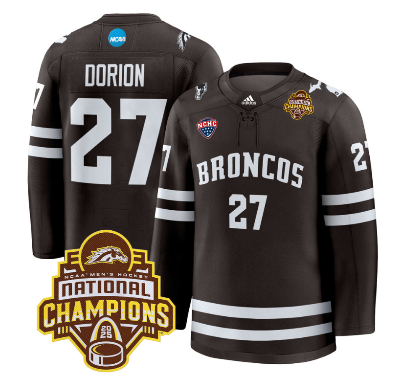 Dan Dorion Jersey #27 Western Michigan Broncos 2025 National Champions Patch Premium Stitched