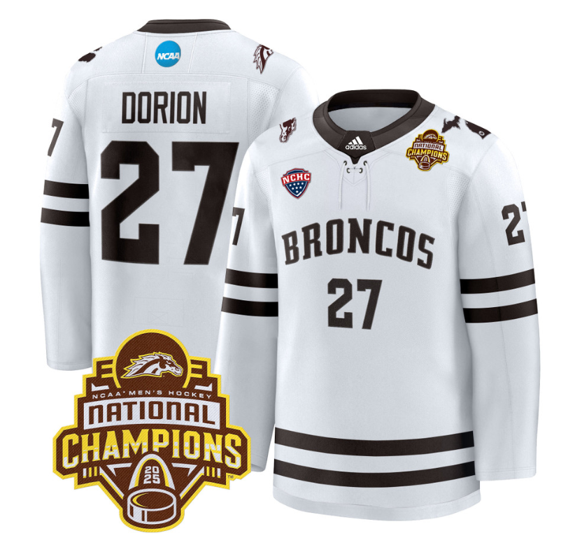 Dan Dorion Jersey #27 Western Michigan Broncos 2025 National Champions Patch Premium Stitched