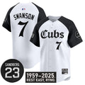 Dansby Swanson Jersey #7 Chicago Cubs Ryne Sandberg Tribute Stitched