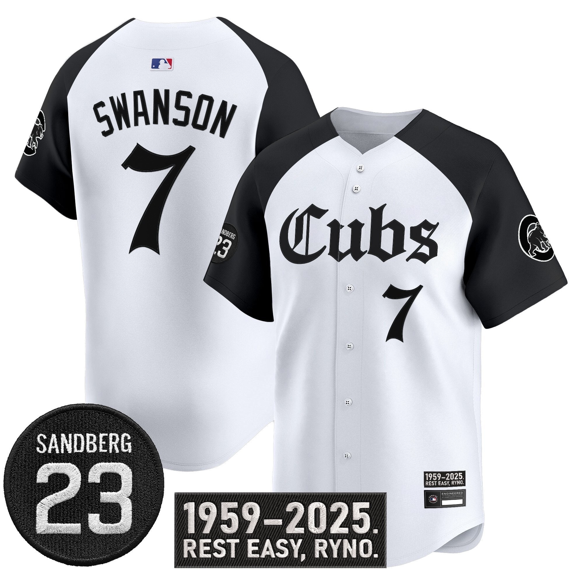 Dansby Swanson Jersey #7 Chicago Cubs Ryne Sandberg Tribute Stitched