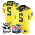 Dante Moore Jersey #5 Oregon Ducks Mummy Duck 2026 Peach Bowl Stitched Yellow
