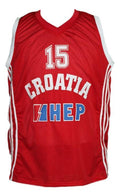 Dario Saric Jersey #15 Croatia Basketball New Sewn Red