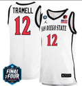 Darrion Trammell Jersey San Diego State Aztecs College Basketball 2023 NCAA Final Four White #12