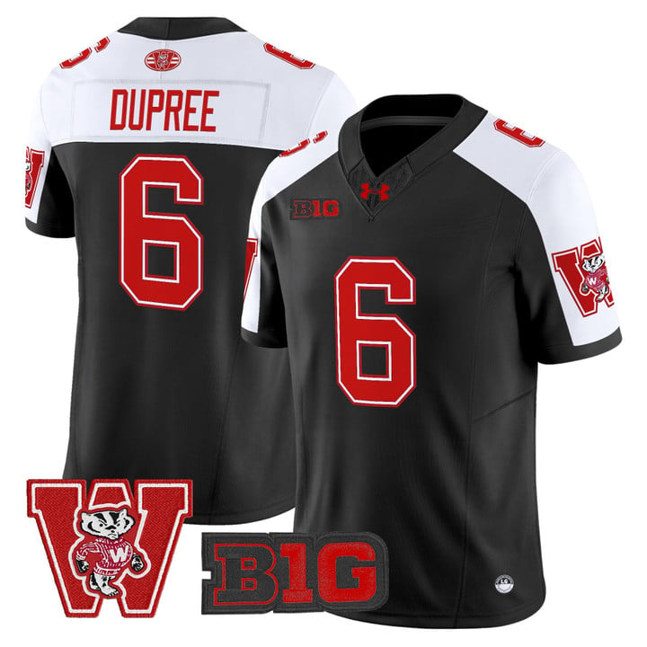 Darrion Dupree Jersey #6 Wisconsin Badgers Throwback Stitched