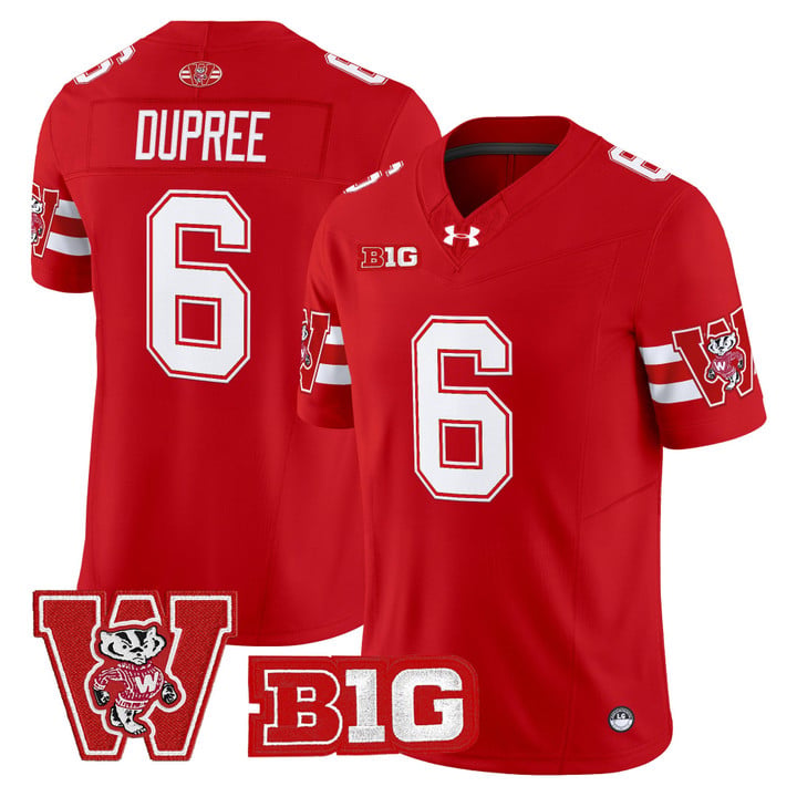 Darrion Dupree Jersey #6 Wisconsin Badgers Throwback Stitched