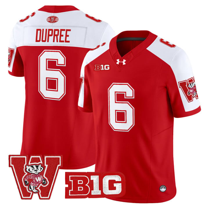 Darrion Dupree Jersey #6 Wisconsin Badgers Throwback Stitched