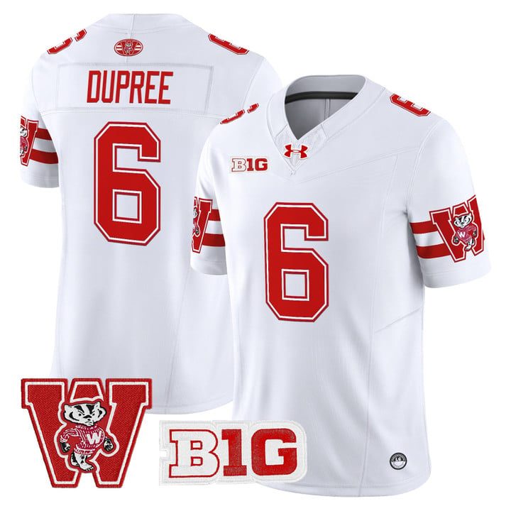 Darrion Dupree Jersey #6 Wisconsin Badgers Throwback Stitched
