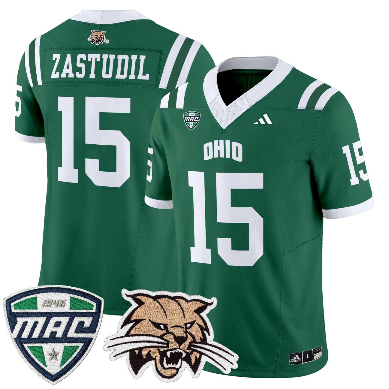 Dave Zastudil Jersey #15 Ohio Bobcats 2025 Vapor Limited Stitched