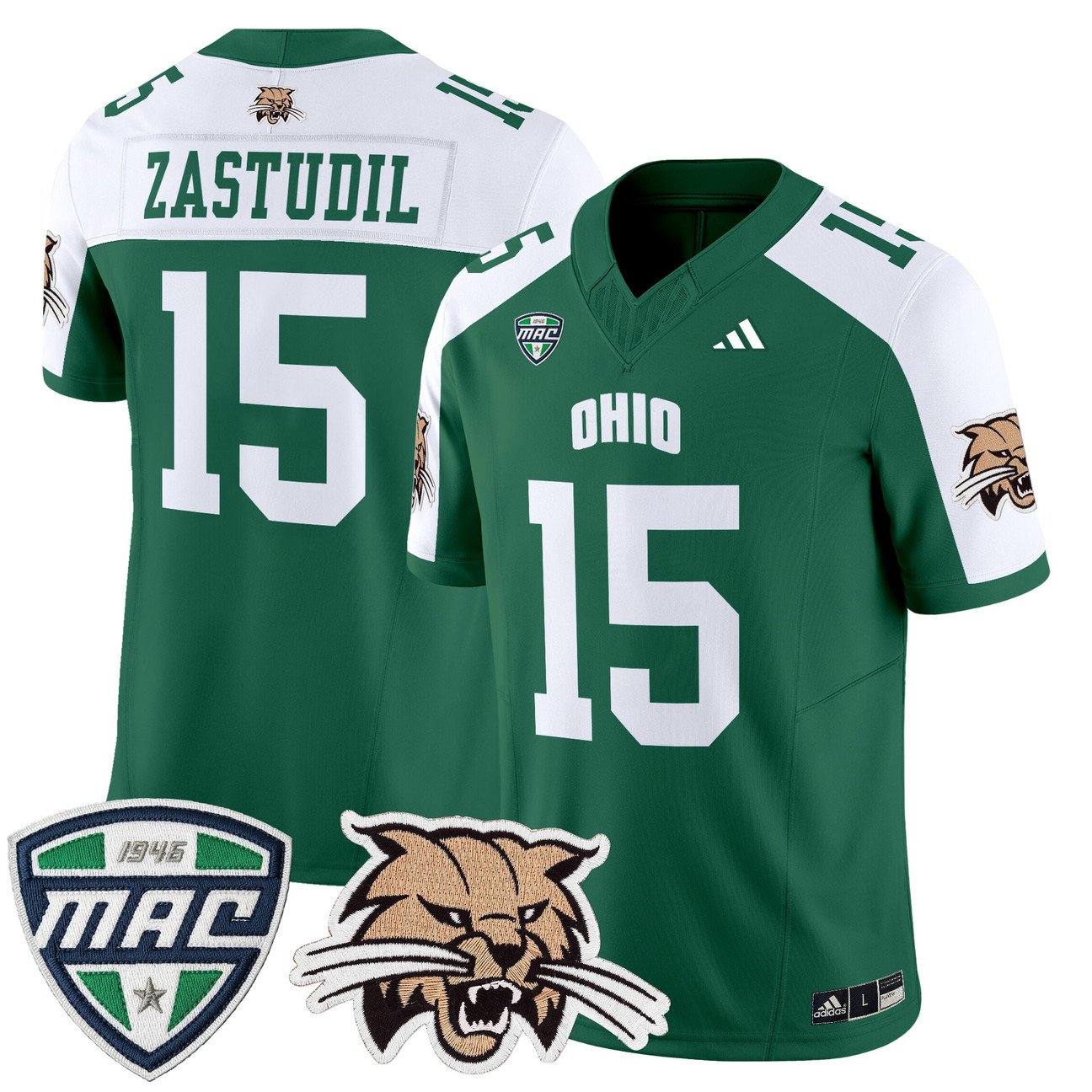 Dave Zastudil Jersey #15 Ohio Bobcats 2025 Vapor Limited Stitched