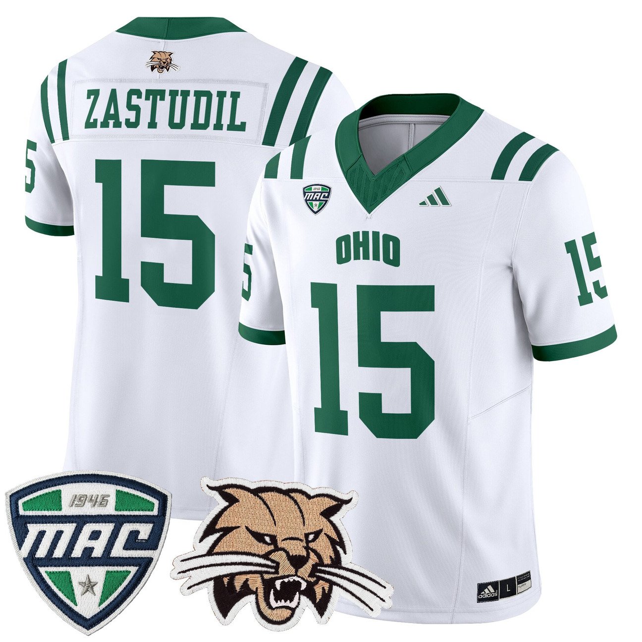 Dave Zastudil Jersey #15 Ohio Bobcats 2025 Vapor Limited Stitched