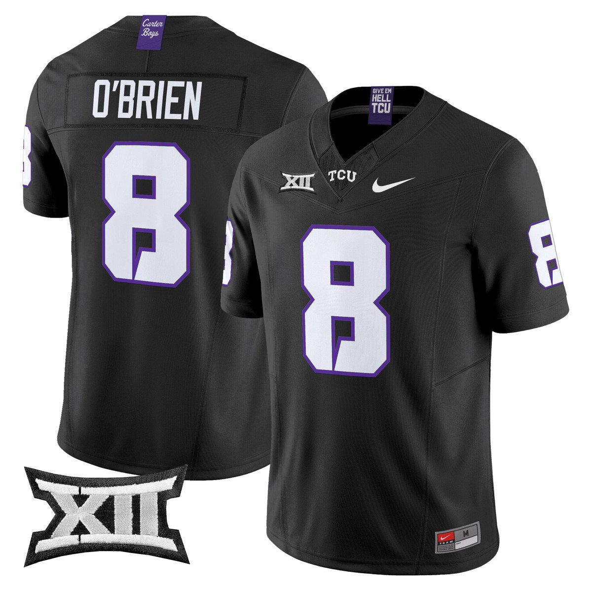 Davey O'Brien Jersey #8 TCU Horned Frogs 2025 Vapor Limited Stitched