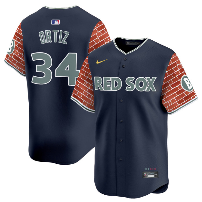 David Ortiz Jersey #34 Boston Red Sox 2025 Fenway Red Brick Style Vapor Premier Stitched