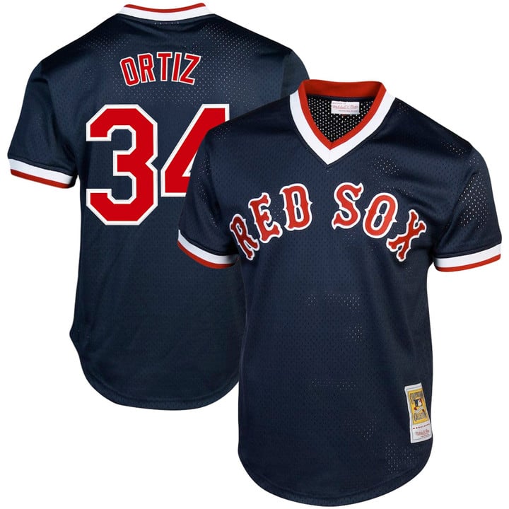 David Ortiz Jersey #34 Boston Red Sox Throwback Cooperstown Stitched
