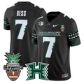 Davone Bess Jersey #7 Hawai'i Rainbow 2025 Hawai'i Bowl Stitched