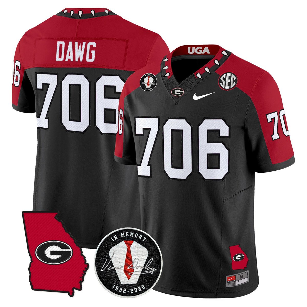 Dawg Jersey #706 Georgia Bulldogs 2025 Vapor Limited Stitched