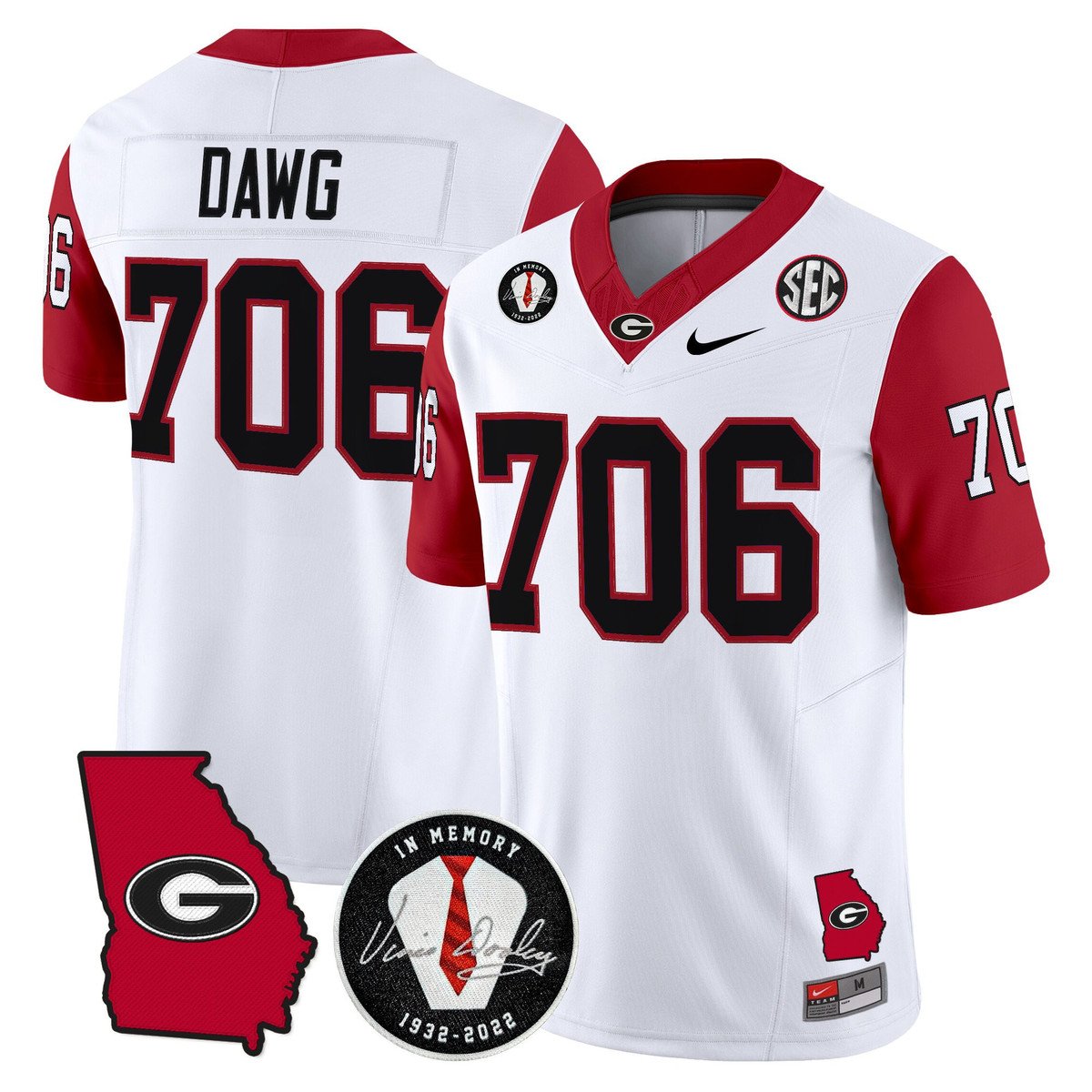 Dawg Jersey #706 Georgia Bulldogs 2025 Vapor Limited Stitched