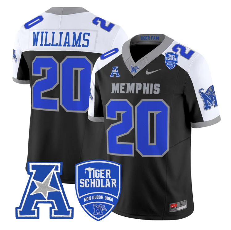 DeAngelo Williams Jersey #20 Memphis Tigers 2025 Limited Stitched Black Alter