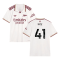 Declan Rice #41 Arsenal 2025-26 Third Jersey – Cream