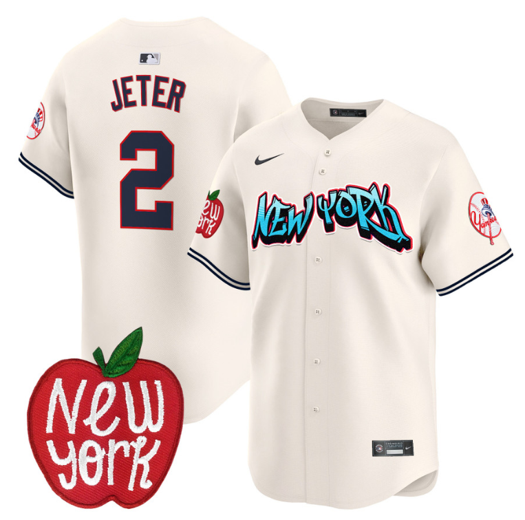 Derek Jeter Jersey #2 New York Yankees Apple Patch Vapor Premier Limited Stitched