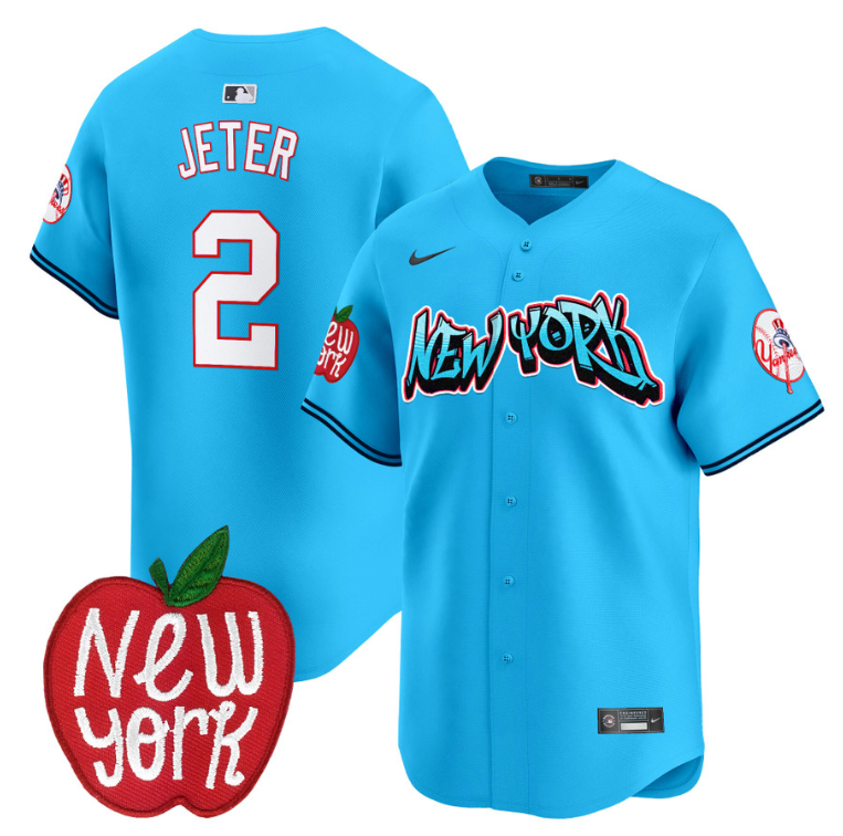 Derek Jeter Jersey #2 New York Yankees Apple Patch Vapor Premier Limited Stitched