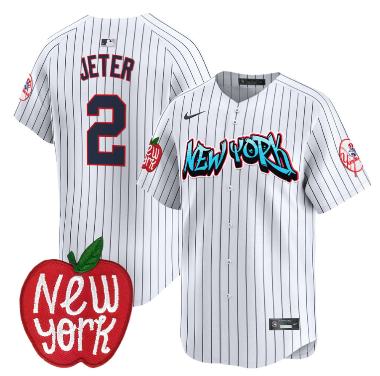 Derek Jeter Jersey #2 New York Yankees Apple Patch Vapor Premier Limited Stitched