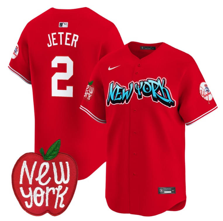 Derek Jeter Jersey #2 New York Yankees Apple Patch Vapor Premier Limited Stitched