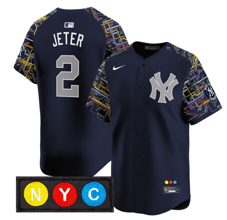 Derek Jeter Jersey #2 New York Yankees Apple Patch Vapor Premier Limited Stitched