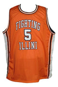 Deron Williams Jersey #5 Fighting illini College Basketball Orange