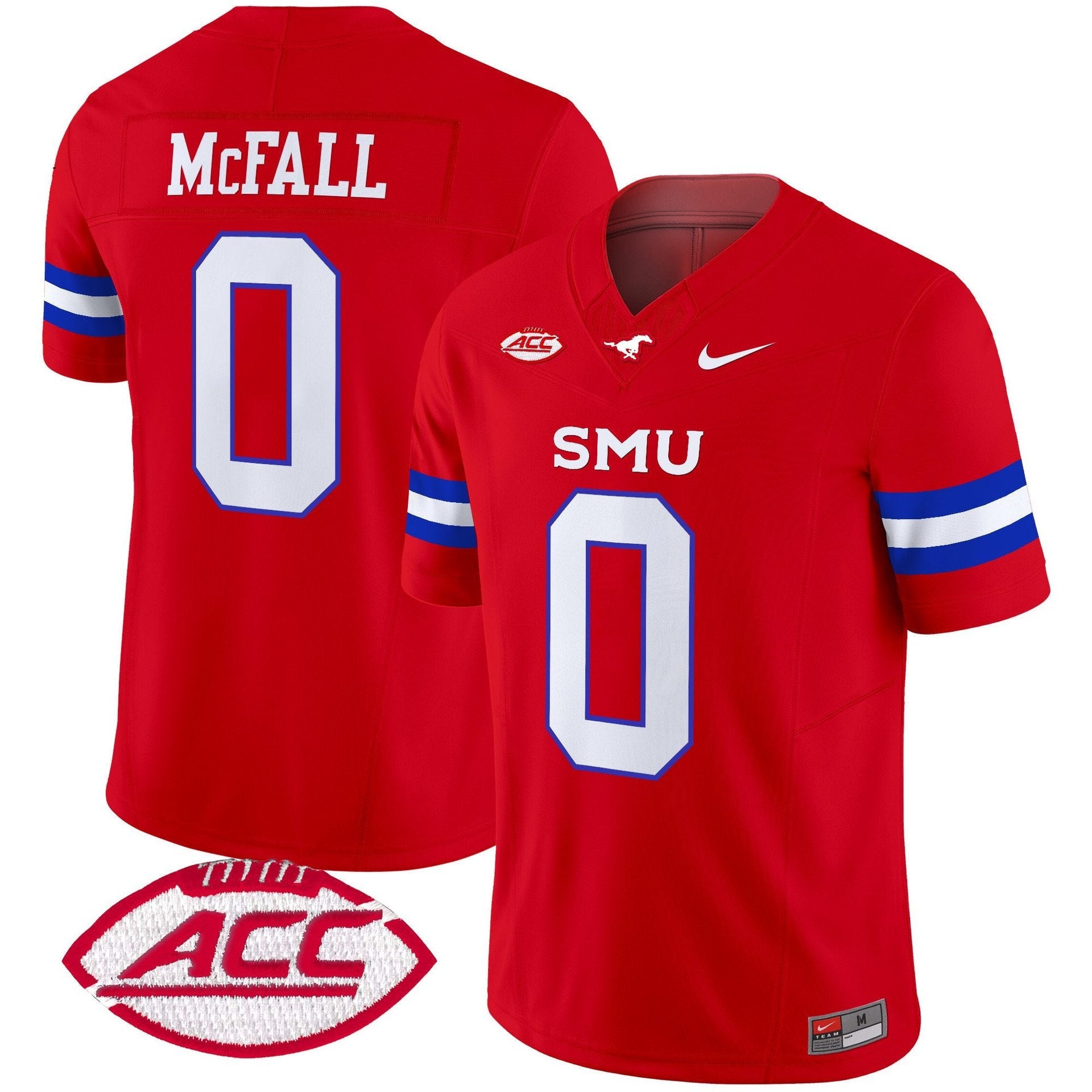 Derrick McFall Jersey #0 SMU Mustangs 2025 Vapor Limited Stitched