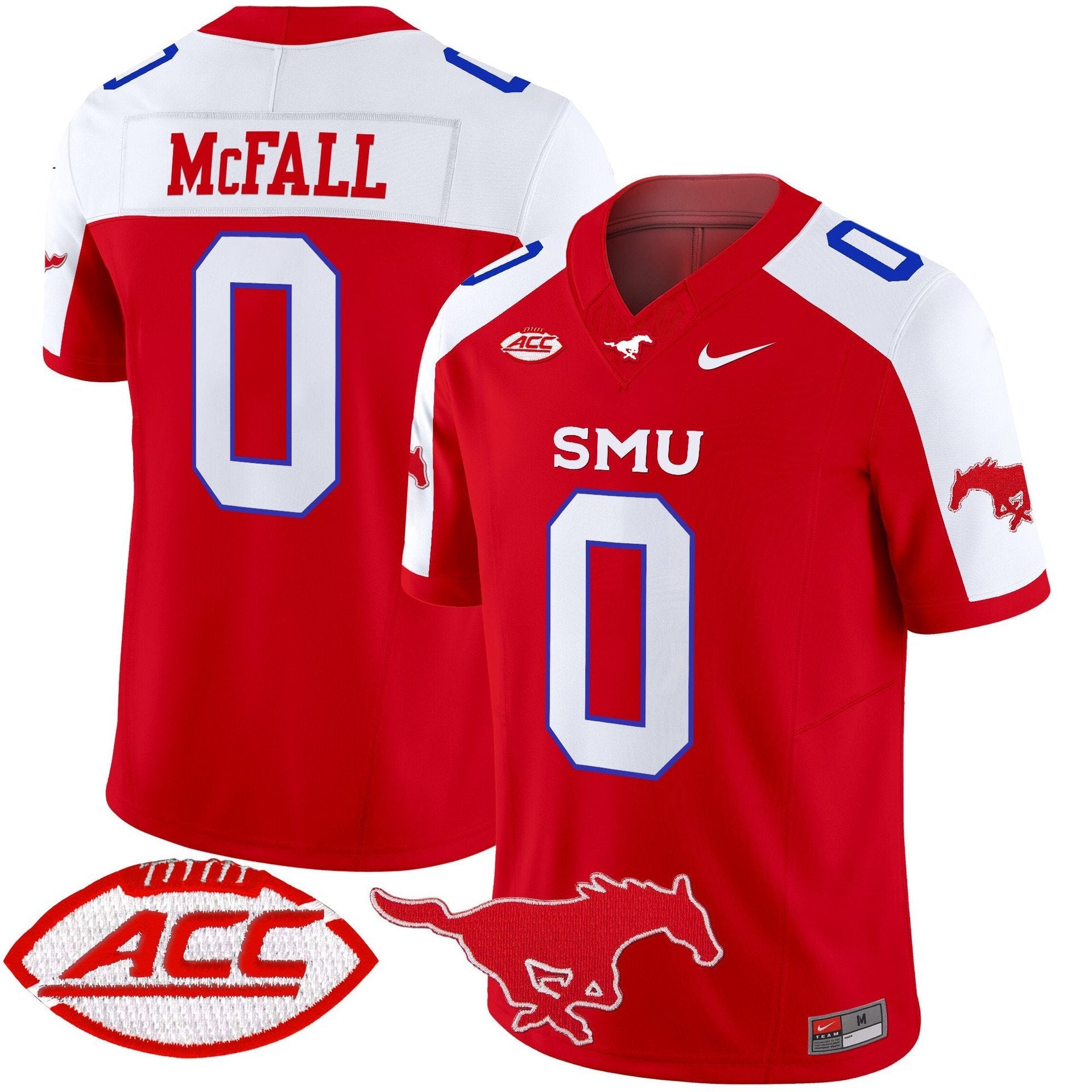 Derrick McFall Jersey #0 SMU Mustangs 2025 Vapor Limited Stitched