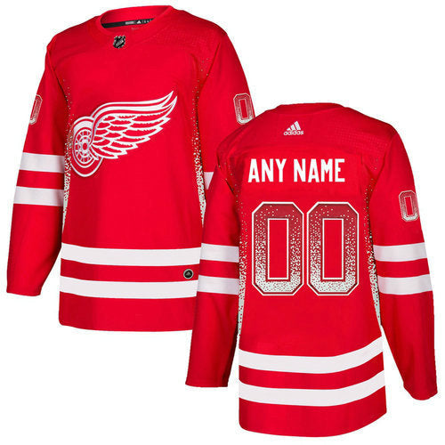 Detroit Red Wings Red Customized Drift Fashion Jersey Stitched