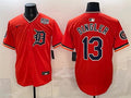 Detroit Tigers #13 Dillon Dingler Orange 2026 USA 250' Patch Stitched Jersey