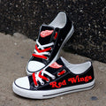 Detroit Red Wings Top Canvas Sport Sneakers Shoes For Men Women Fans