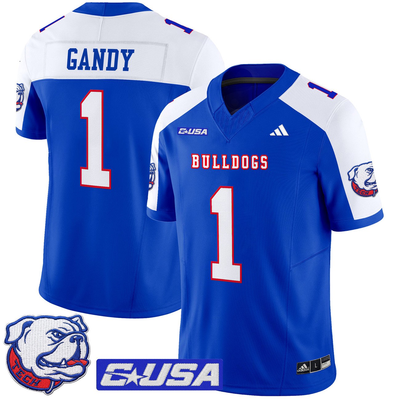 Devin Gandy Jersey #1 Louisiana Tech Bulldogs 2025 Limited Stitched