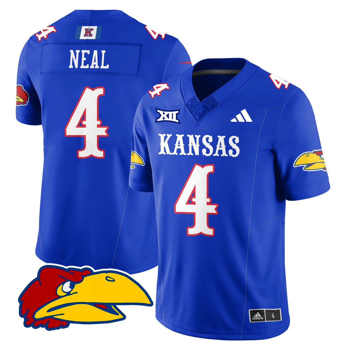 Devin Neal Jersey #4 Kansas Jayhawks Football 2025 Limited Stitched