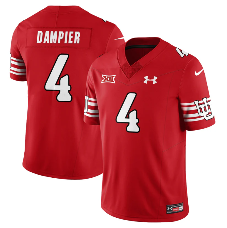 Devon Dampier Jersey #4 Utah Football 2025 Dark Mode Limited Stitched