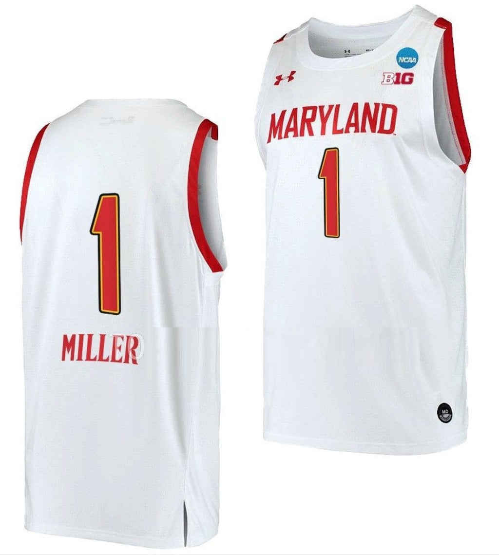 Diamond Miller Jersey Maryland Terrapins College Basketball 2023 NCAA March Madness White #1