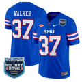 Doak Walker Jersey #37 SMU Mustangs 2026 Holiday Bowl Patch Stitched Blue