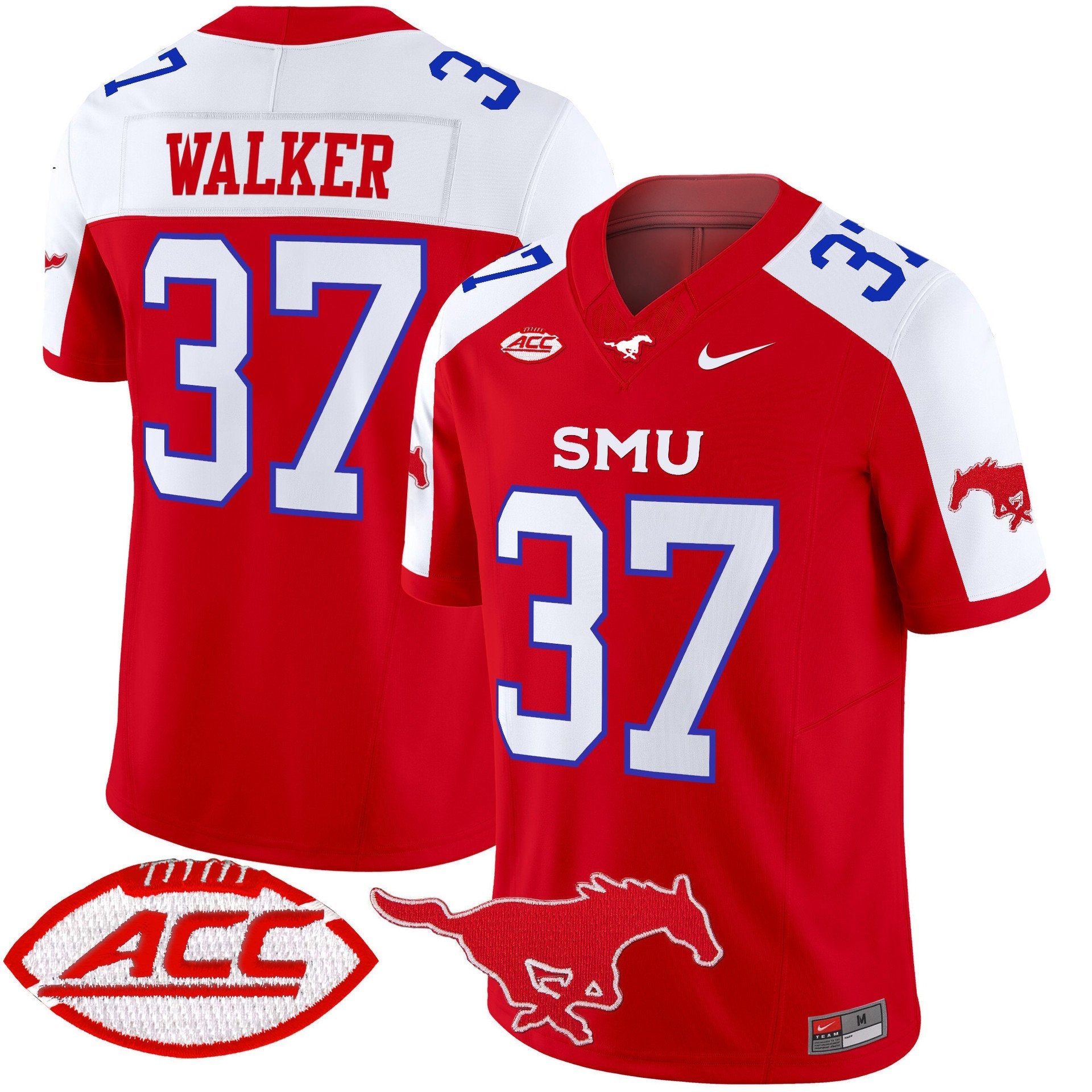 Doak Walker Jersey #37 SMU Mustangs 2025 Vapor Limited Stitched