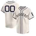 Dodgers Cream Custom Jersey - All Stitched