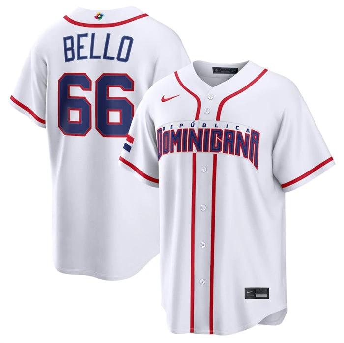 Dominican Republic Baseball Jersey Blank White 2026 World Baseball Classic Home Stadium Stitched