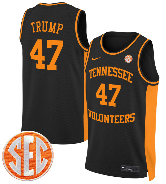 Donald Trump Jersey #47 Tennessee Vols 2024 Swingman Basketball Black