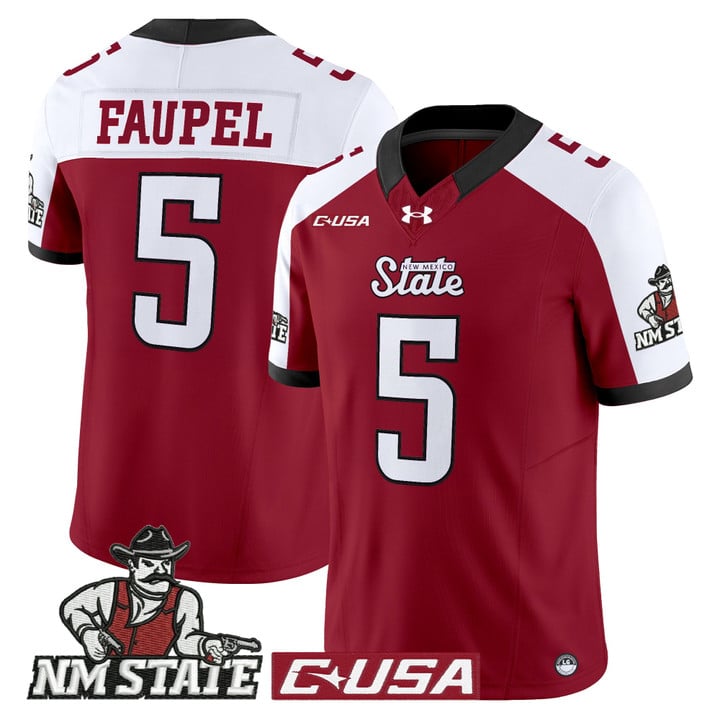 Donovan Faupel Jersey #5 New Mexico State Aggies 2025 Vapor Stitched