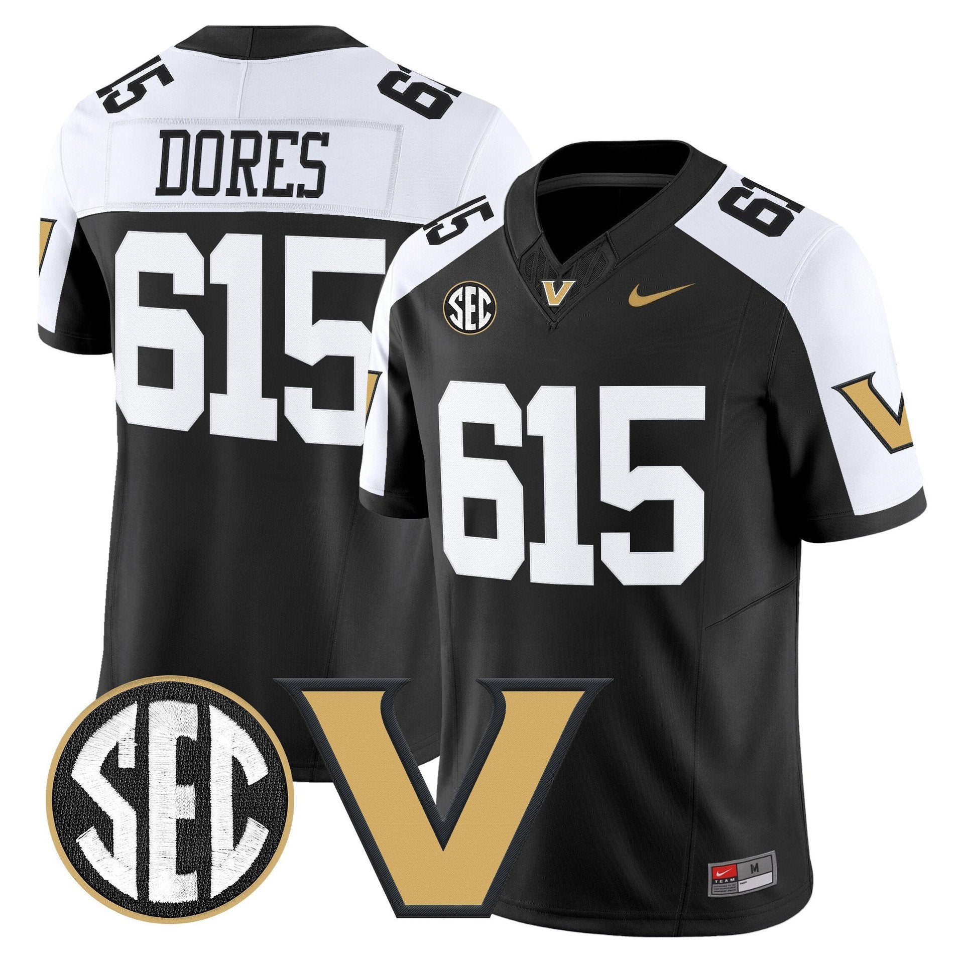 Dores Jersey #615 Vanderbilt Commodores 2025 Limited Stitched