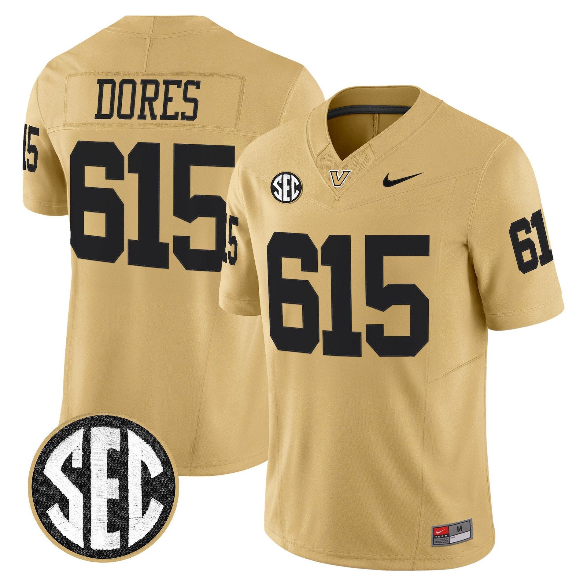 Dores Jersey #615 Vanderbilt Commodores 2025 Limited Stitched