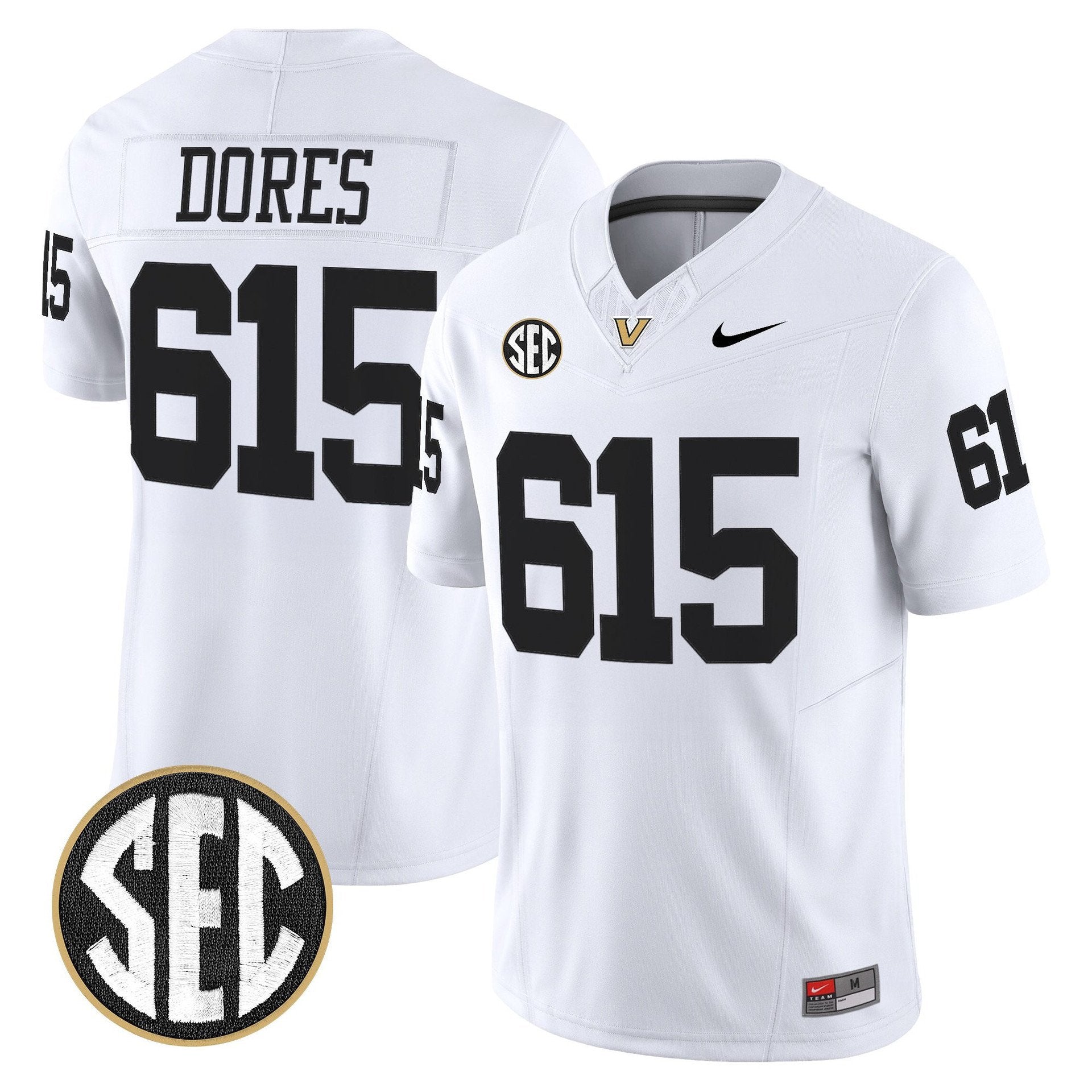 Dores Jersey #615 Vanderbilt Commodores 2025 Limited Stitched