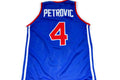 Drazen Petrovic Jersey #4 Jugoslavija Basketball Blue